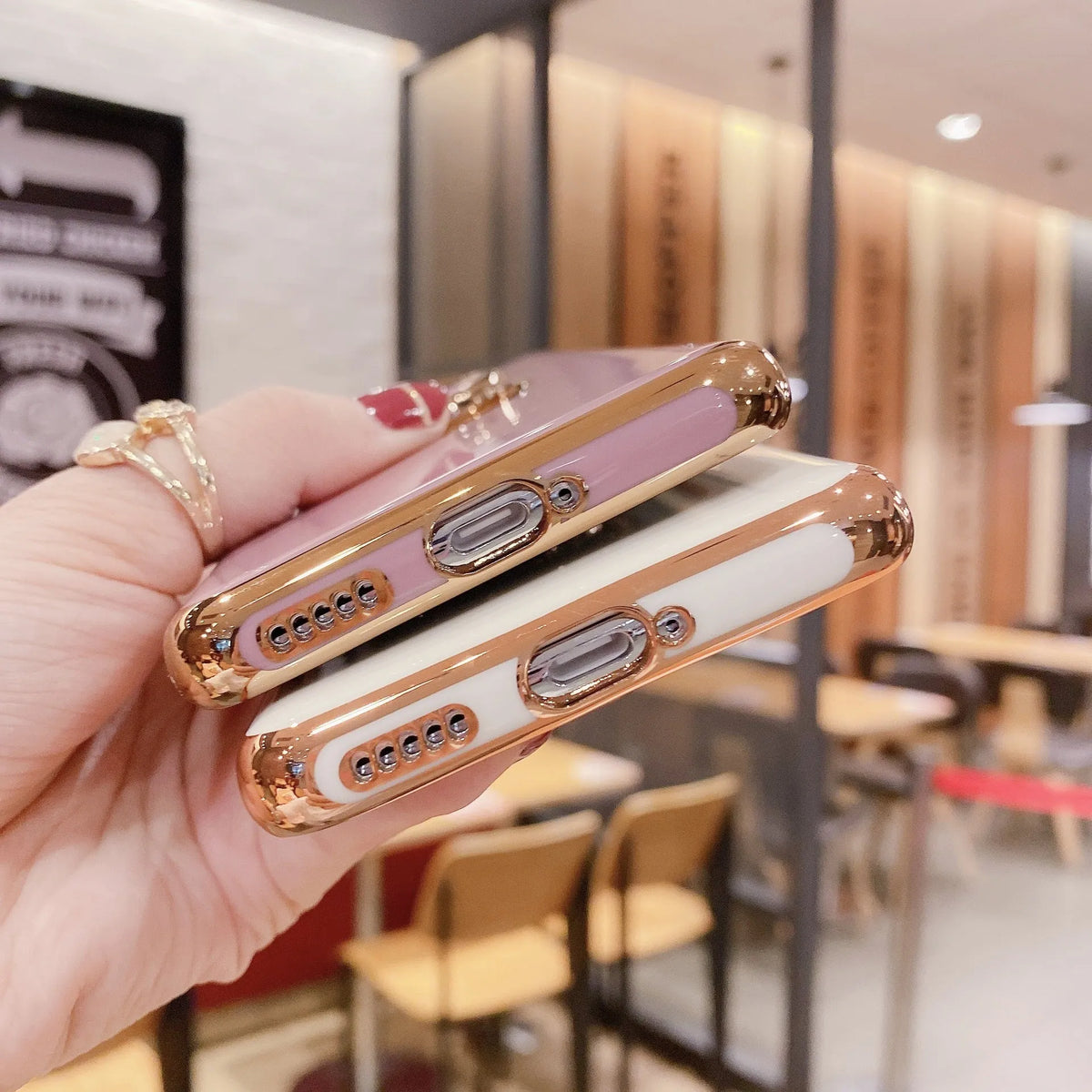 Huawei P40 Pro magnetic ring bracket TPU back cover electroplated fine hole