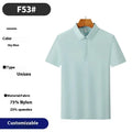 Man's brocade polo shirt in apple green with ammonia seamless short sleeves for summer sports
