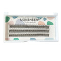 V-shaped fairy fishtail false eyelashes black fibre lashes 8-12mm length options