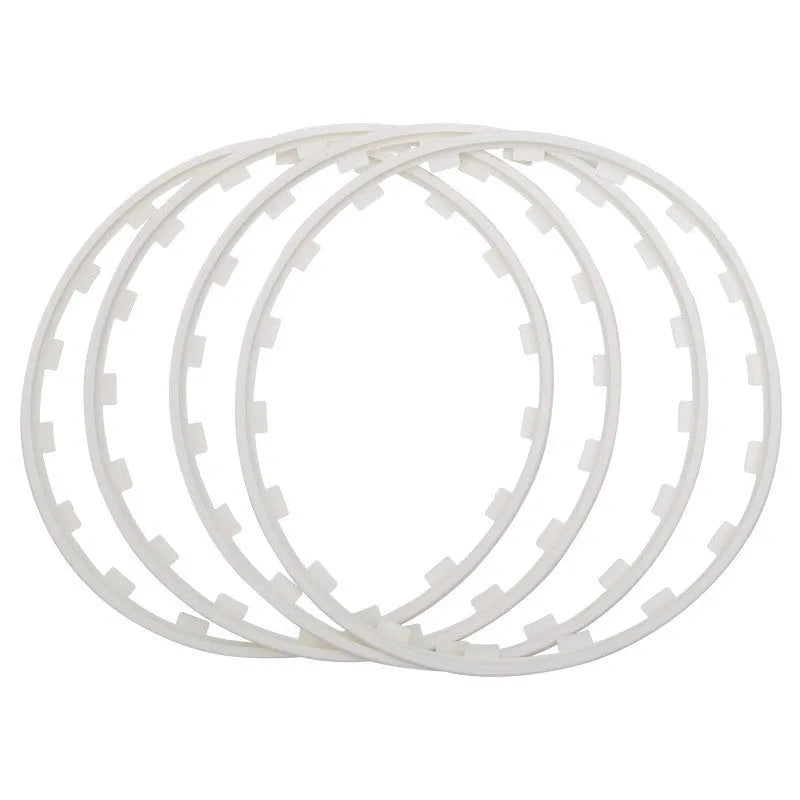 Set of four coloured nylon wheel hub protection rings for car alloy wheels