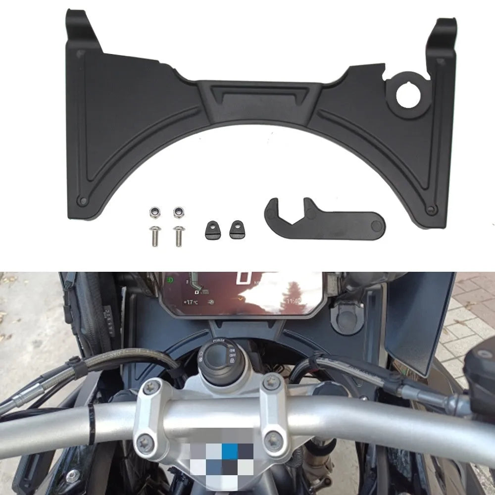 Black motorcycle cockpit fairing bodywork for BMW R1250GS and R1200GS models