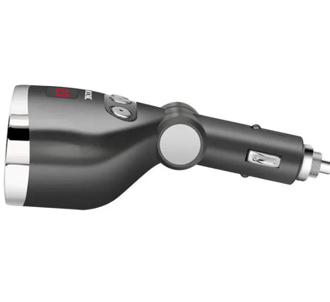 ACCNIC black round 2-port USB car charger for smartphones and small appliances