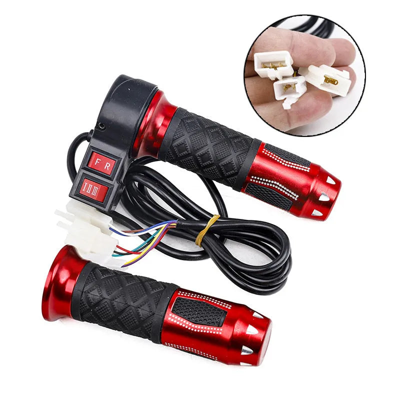 Three-wheel electric car accelerator handle plastic three-speed rotation black with speaker