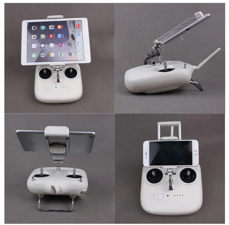 Silver metal car phone holder with tongs clamp for mobile devices