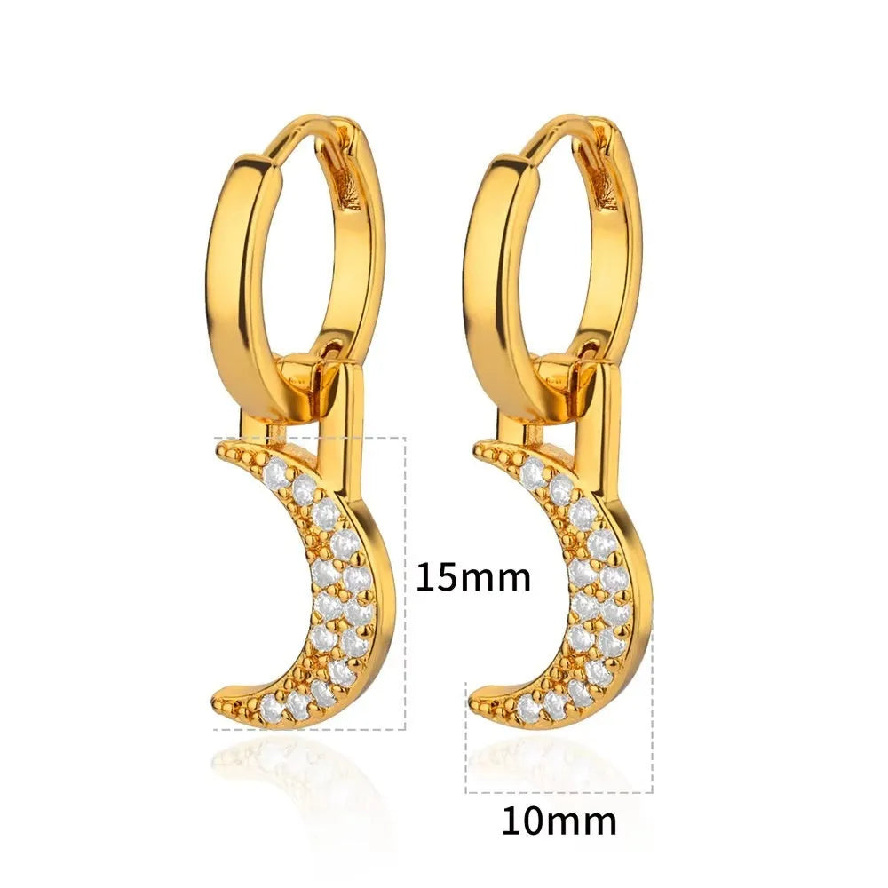 Women's copper geometric butterfly earrings with diamond treatment in multiple colours