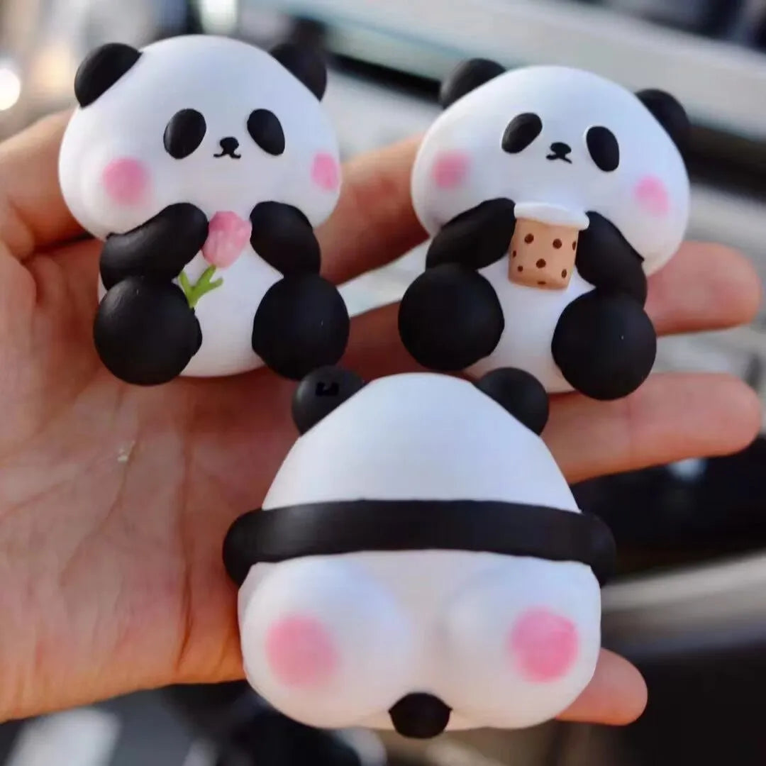 Cute panda character car vent perfume decoration clipped to automotive air vent