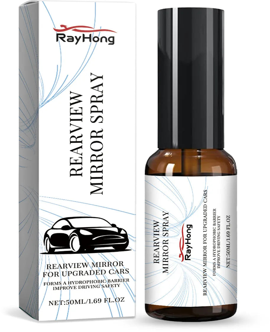 Rearview mirror spray 50ml PET bottle with spray head on white background