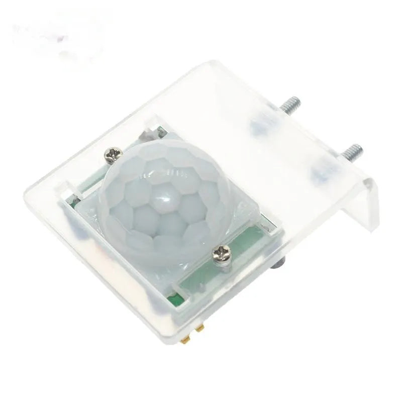 HC-SR501 pyroelectric infrared sensor module on blue board for motion detection with 33V power