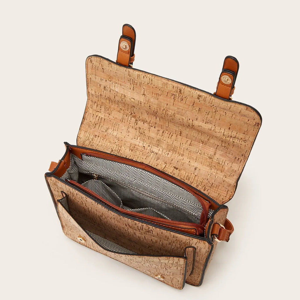 Women's printed one-shoulder crossbody bag in large capacity design with PU leather construction