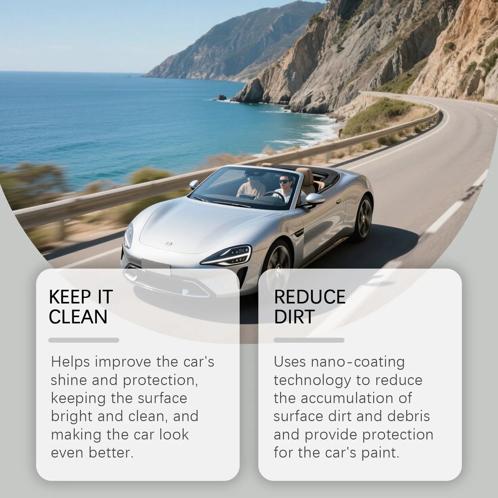 120ml ceramic coating spray bottle for vehicle paint protection and surface maintenance