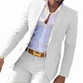 Men's cotton banquet suit in multiple colours with jacket and trousers included