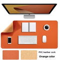 Cork leather table mat and PVC mouse pad in orange with 3.8mm thickness, 60x30cm size