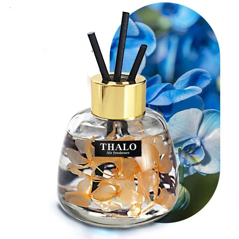 Glass bottle car perfume ornament with loose incense in one of six available colours