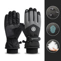 Snowflake cartoon print winter gloves, touchscreen and waterproof, one size, nylon with anti-skid palm