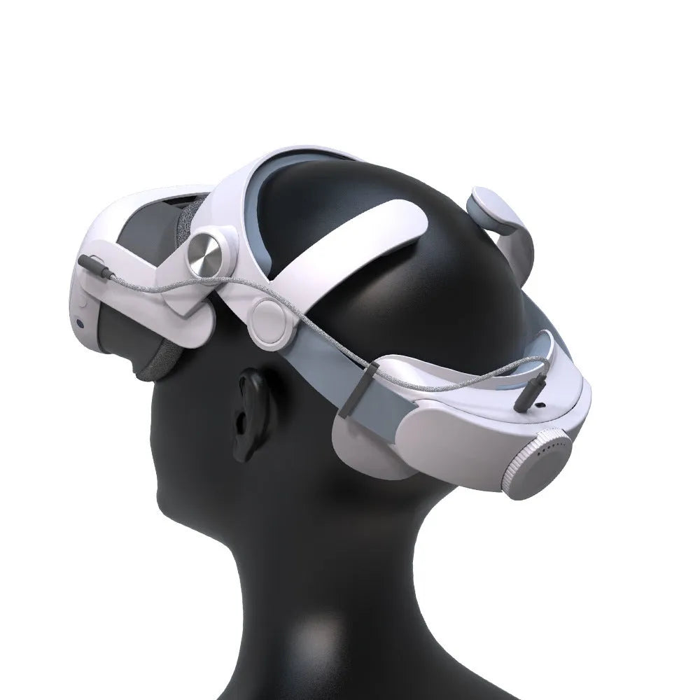 VR head wear accessory with ABS frame, hot pressed cotton pad, and optional 5000mAh battery for Q3 T3 goggles