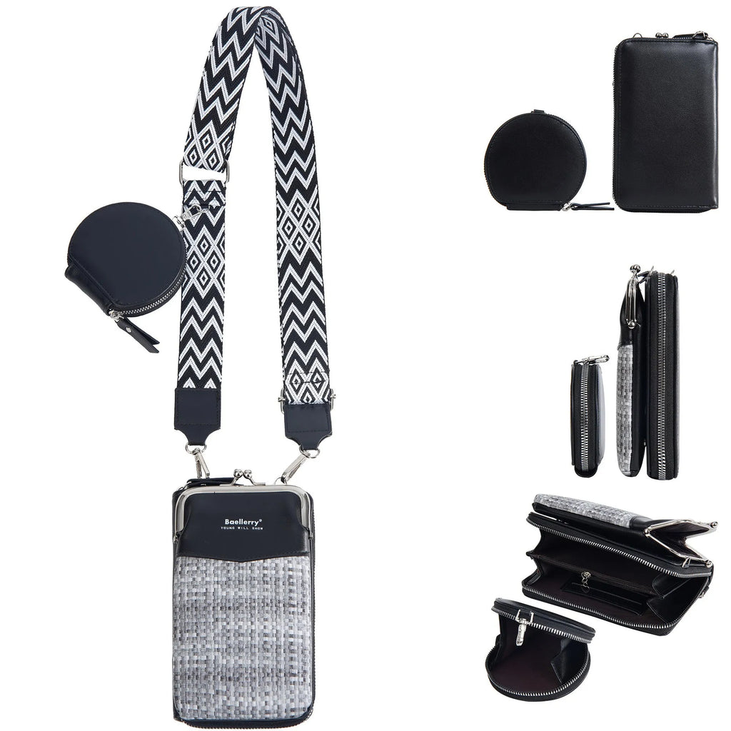 Women's crossbody phone bag mini satchel in vertical square design with six colour options