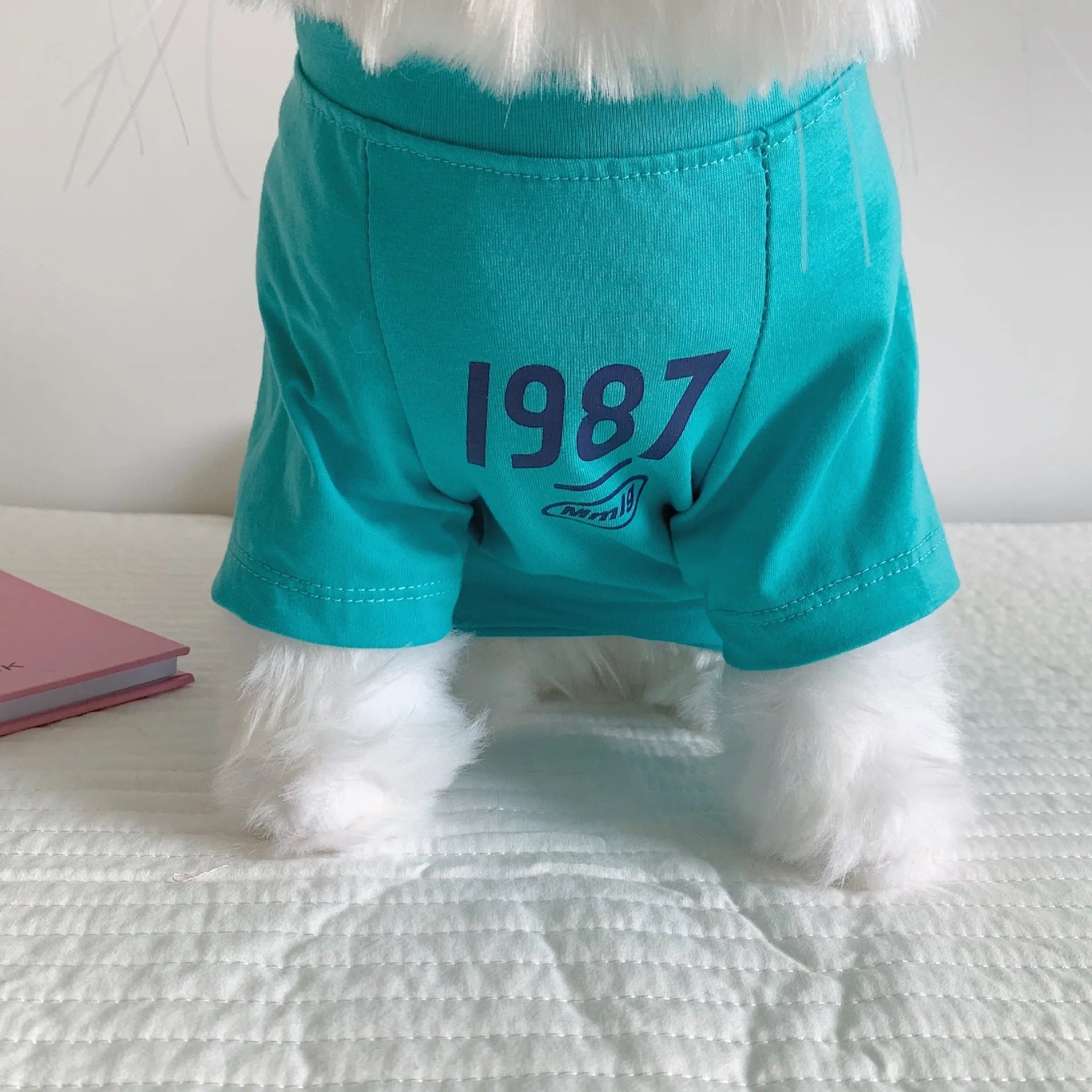 Cotton pink summer T-shirt pet clothing for dogs and cats sizes S to XL
