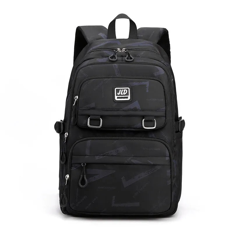 Girls' large capacity nylon backpack with physiological curve backplate in multiple colour and pattern options