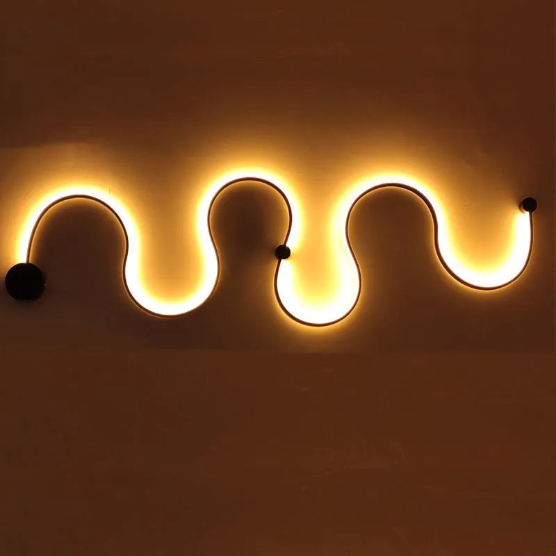 Modern LED wall lamp with aluminium shade in black finish, wall-mounted design for bedroom or corridor lighting