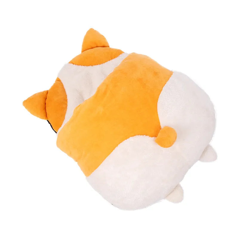 Orange semi-closed cat sleeping bag measuring 65cm long