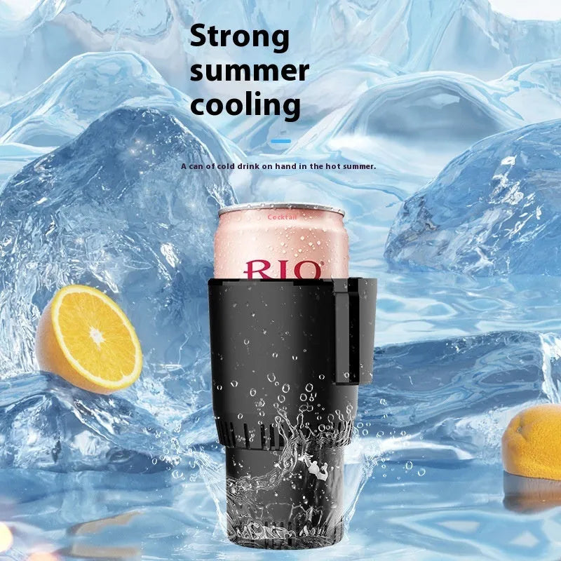 12V dual-purpose cooling and warming cup with ABS aluminium alloy construction for car use