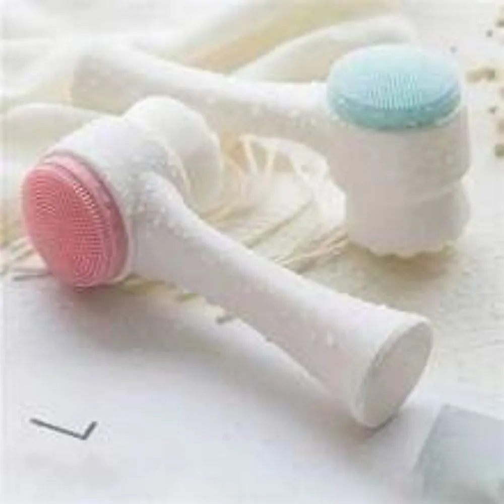 Blue pet paw brush with nylon bristles for dog and cat grooming