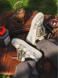 Green Small Crowd Original casual sneakers with star pattern and white laces.