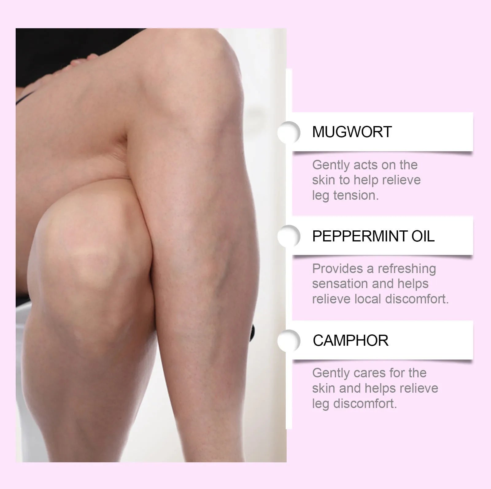 Leg care patch kit with 12 plant ingredient nursing patches for universal skin types