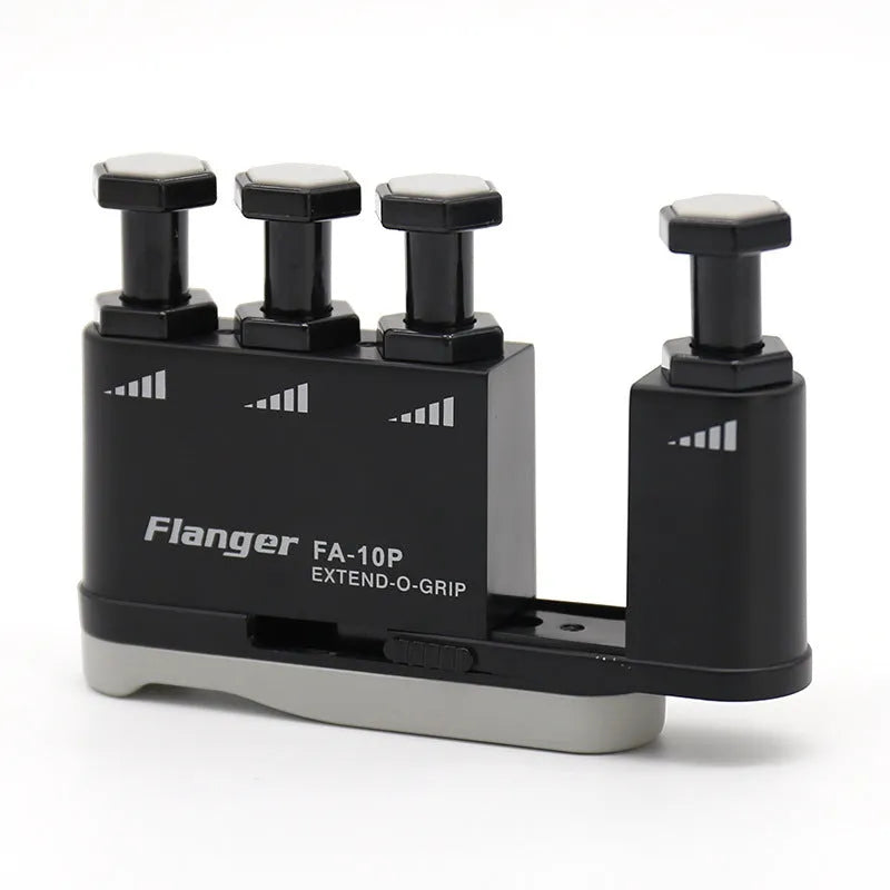 Plastic finger practice apparatus 80x72x30mm in black with adjustable strength 2.5-6 pounds