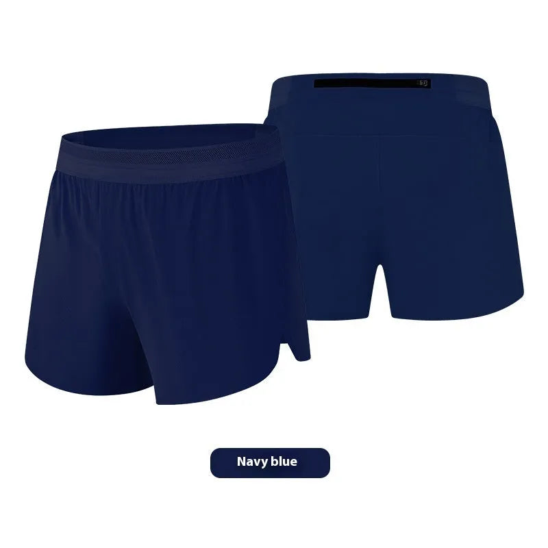 Breathable sweat-wicking anti-exposure lining exercise shorts for men in polyester fibre available in multiple colours and sizes
