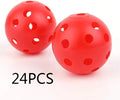42mm PE multicolour golf practice ball in red orange blue green white and yellow on grass