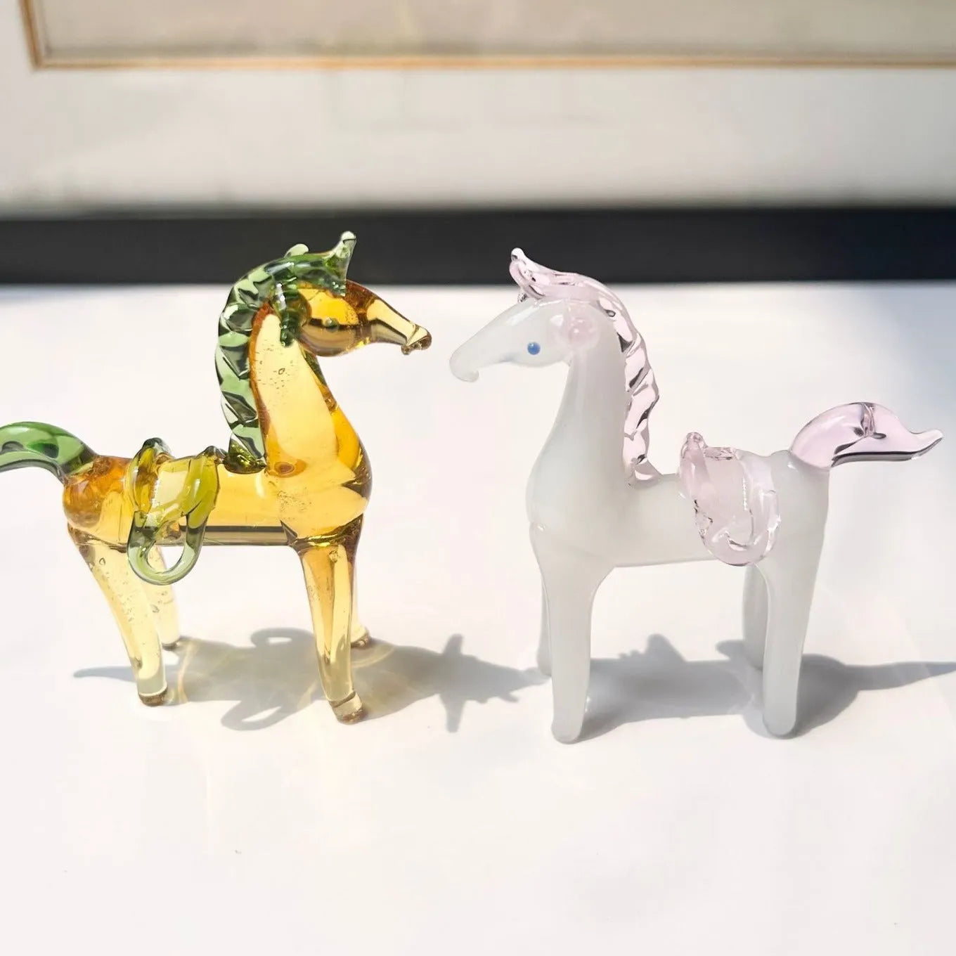Brown glazed horse figurine modern desk decoration