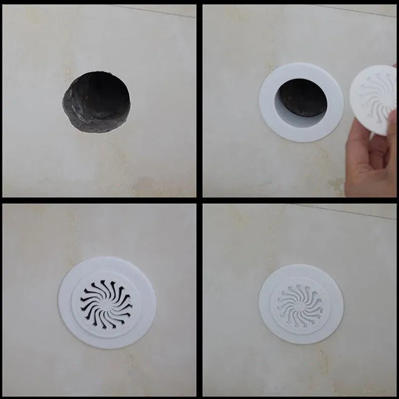 Plastic air conditioning hole cover kit with blocking caps, vent covers, and sealing glue.