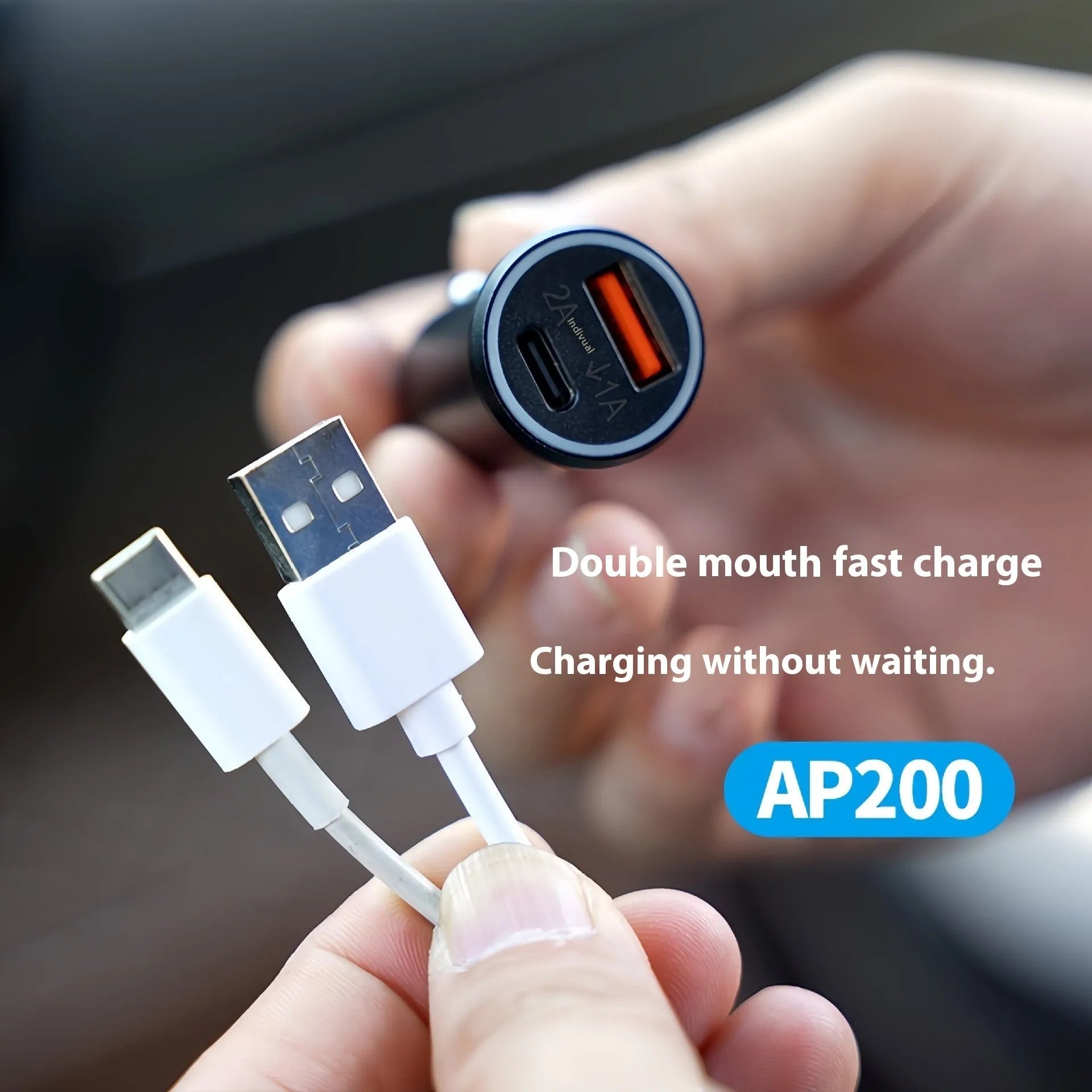 Black GPS car locator tracker device for vehicle security with charging port connection