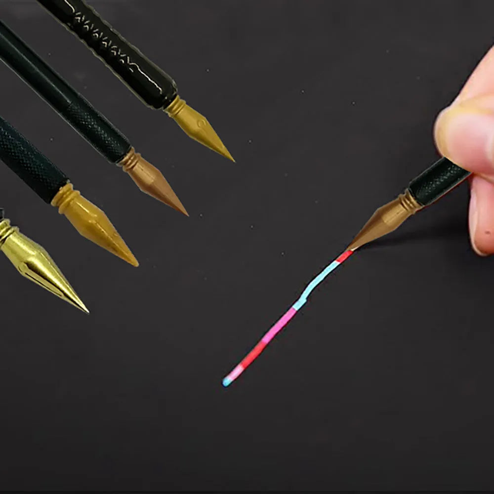 Children's scratching pen with replaceable nibs for art crafts