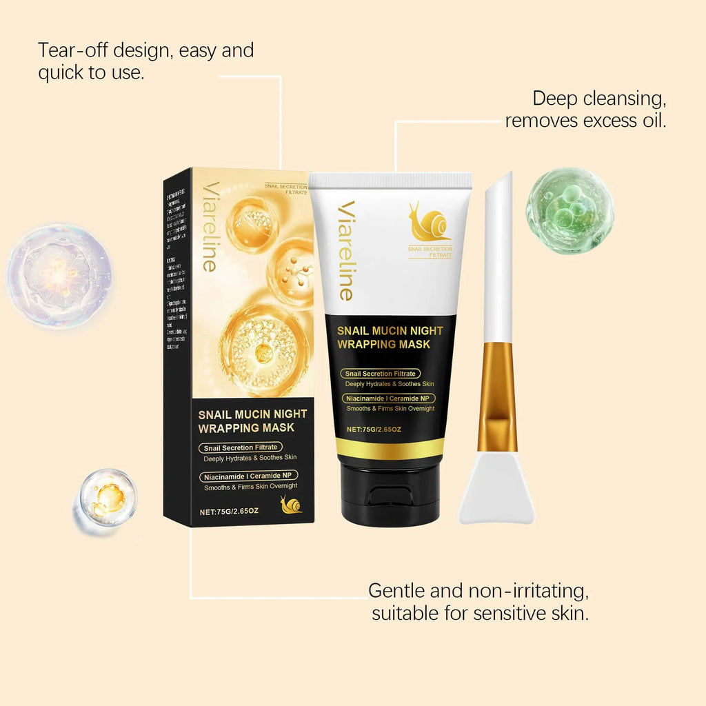 Turmeric sleep mask set showing 120g jar and application brush in compact packaging