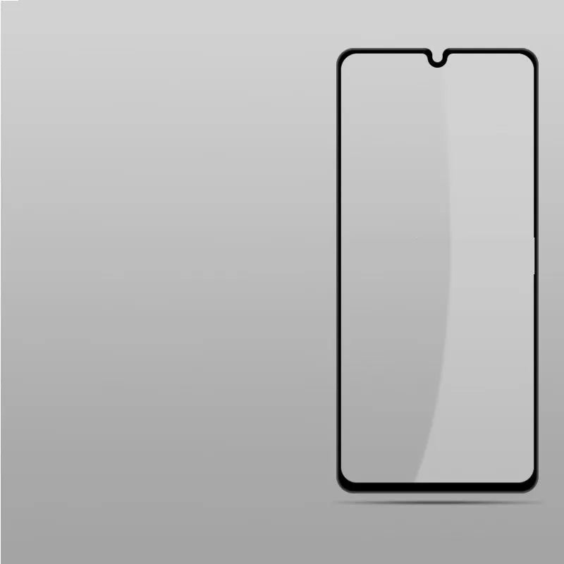 Black Samsung Galaxy A33 5G full screen tempered glass protective film front view