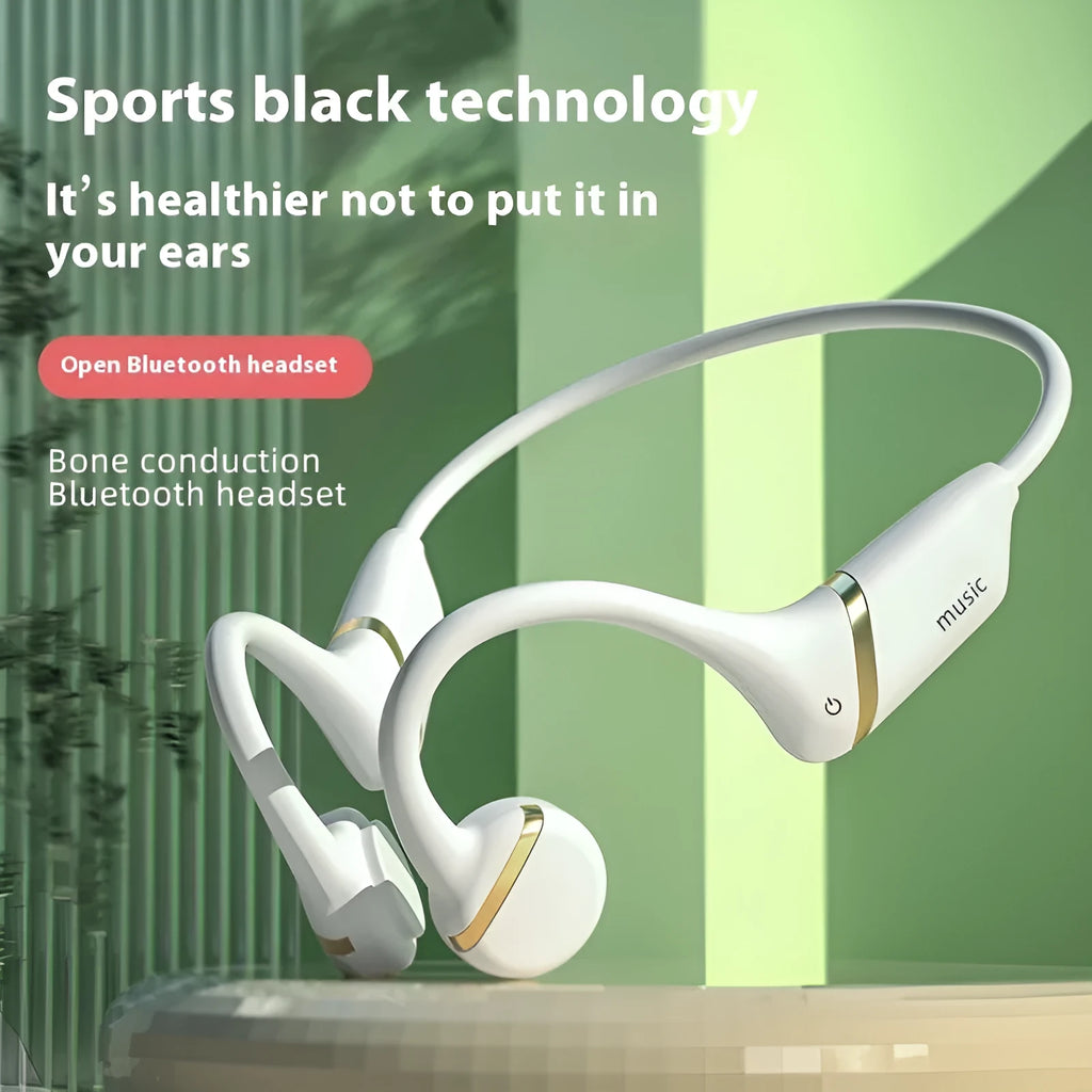 H12 open bone conduction second generation wireless Bluetooth headset sports ear hook black with 32G memory card option