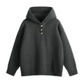 Men's loose fit hooded chenille sweater batwing sleeve pullover in beige, front view