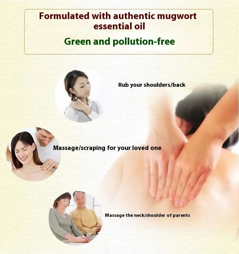 Stone moxibustion gua sha jar set with sand jar, natural stone tool, moxa sticks, and essential oil