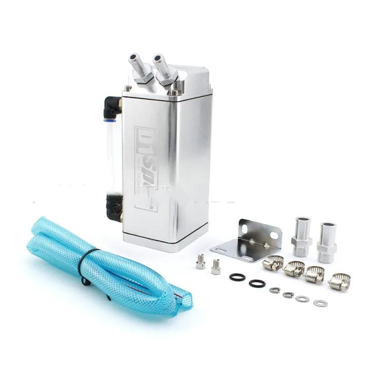 Car oil catch tank for engine modification in round and square models, available in four colours.