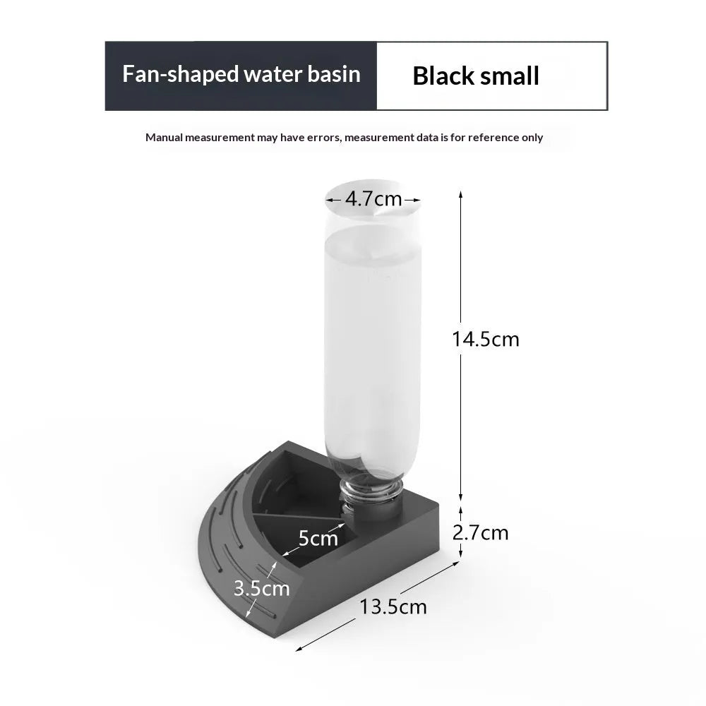 Multi-functional plastic reptile water bowl in gray, medium size, for feeding and hydration in a vivarium