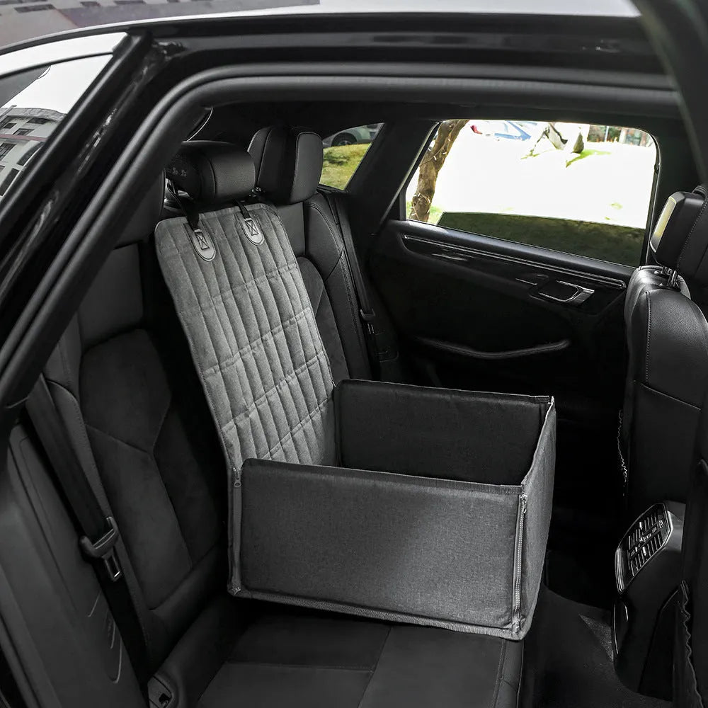 Vehicle-mounted pet mat front row 100x50cm black grey 600D Oxford fabric for dogs