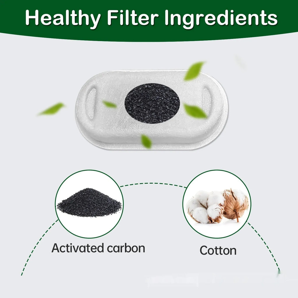 Non-woven fabric and charcoal cat water dispenser filter element in box