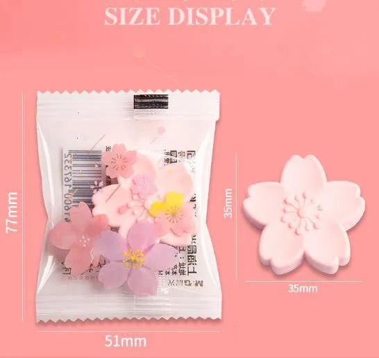 Cherry blossom student eraser in random colours for clean pencil erasing with minimal dust