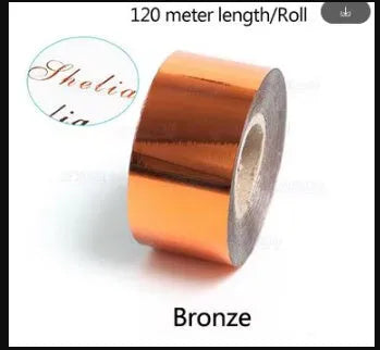 Roll of golden electrochemical aluminium hot stamping foil for leather and plastic branding