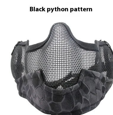Carbon steel protective face mask with head-mounted design in multiple colour options