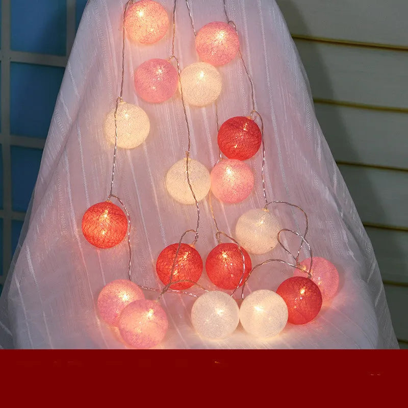 Plastic LED letter light decoration spelling a message, 22cm in height.