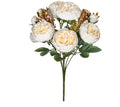 Silk peony artificial bouquet in champagne colour for home decoration and wedding props