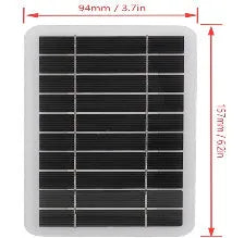 Compact 157x94mm PET solar panel charger with USB cable for device charging
